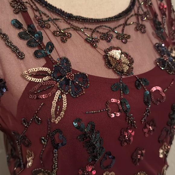 Gianni Bini Embellished Maroon Dress - Picture 6 of 7